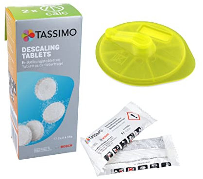 DL-pro Disque de nettoyage + tablettes de détartrage pour Bosch Siemens 576836 00576836 311909 00311909 pour machine à capsules Tassimo Machine à café