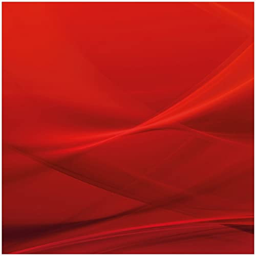 Wallario Memoboard aus Glas mit Motiv, Magnet-Tafel in 50 x 50 cm in Premium Qualität Abstrakte rotes Muster - roter Stoff