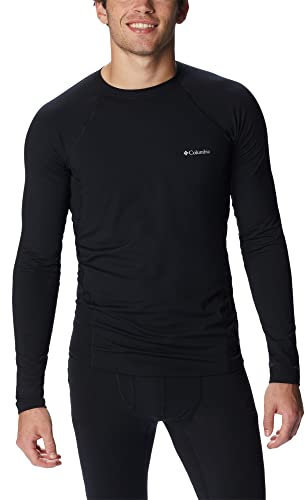 Columbia Midweight Stretch Long Sleeve Top, Ropa Interior Camiseta Térmica para Hombre, Black, Talla XXL