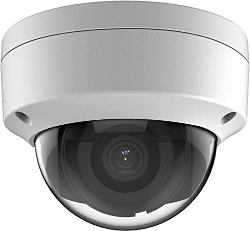 Real HD 6Mp Poe Ip Vandal Dome Outdoor Security Camera, 2.8mm Wide Angle, H.265, Ip67 Ik10, Built-in Microphone Audio, Human Vehicle Detection, Compatible with Hik Vision Uniview Nvr E