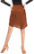 SEAUR Latein Tanzrock Damen Bauchtanz Hüfttuch Fransen Rock Ballsaal Rumba Cha Cha Samba Tanzkleid Braun - XXL