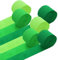 Lot de 6 Rouleaux Vert Papier Crépon 3 Couleurs(Vert Clair/Vert/Vert Foncé) pour Décoration de Fête-25M x 4.5cm