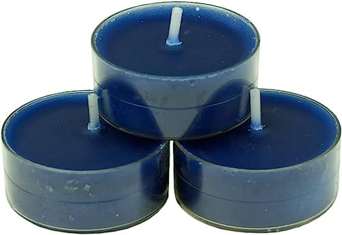 nk Candles 20 dänische Teelichter farbig durchgefärbt ohne Duft (blau)