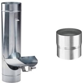 Sanitärshop Baustoffe & Sanitär Regenrohrklappe 87mm Titanzink Wasserklappe - inkl. Steckmuffe zum mühelosen Einbau
