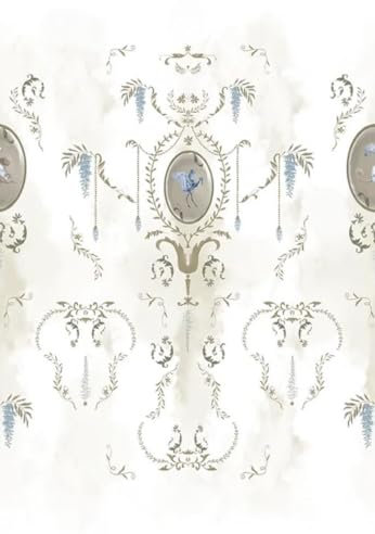 Casa Padrino luxury baroque non-woven wallpaper white/multicolored/gold - Baroque style living room wallpaper with elegant pattern - Wallpaper baroque style - Baroque wall decoration