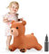 Curvaso Brown Bear Animal Bouncy Jump Space Hopper Inflatable Ride On Kids Children's Fun Toy Gift For Boys Girls Indoors Outdoors Pump Included PA2305