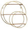 jackfru Rundes Wandregal aus Metall, Wandregal mit Böden, Moderne Wanddeko Wandregal Rund Ø29/Ø33x10cm (Gold, 3 Lagen)