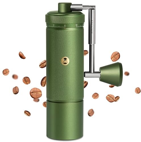 TIMEMORE Chestnut S3 Manual Coffee Grinder, Numerical External Adjustable Setting, All-Metal Body and Stainless Steel Burr, for Espresso to French Pressm, Green