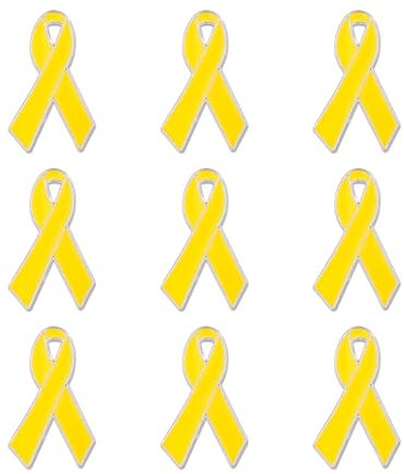 9pcs Bring Them Home Pin, Yellow Cancer Ribbon Pin Support Campaign Mental Health Awareness Pins Israel Pin Charity Donation Event Gift
