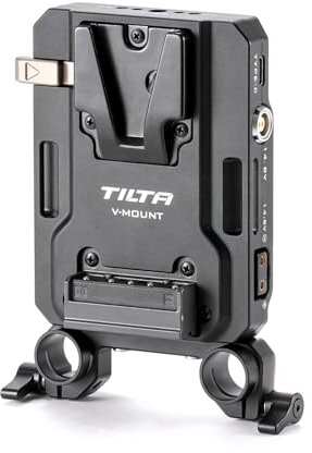Tilta Mini PD V Mount Battery Plate con Filettatura da 1/4-20, Porta USB-C / 2 Pin/P-Tap - Nero TA-BTP4-V-B