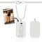 Lumari Gold Personalisierte Foto Halskette mit Gravur - Dog Tag Anhänger für Herren & Damen, Lasergravur Edelstahl Kette - Geschenkidee für Partner, Familie, Freunde, Silber