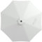 Outsunny Toldo de Recambio de Sombrilla de 3 m Toldo de Repuesto para Sombrilla de Poliéster con Ventilación Superior Cubierta de Repuesto para Parasol de Patio para Exterior Blanco