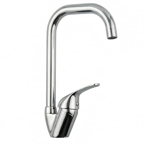 VOLTIX Rubinetto da Cucina Girevole a 360°, Miscelatore Monocomando per Lavello, Rubinetto per Acqua Calda e Fredda