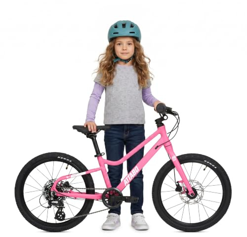 ATTABO Ease 20 Zoll Kinderfahrrad für Kinder 6–9 Jahre, Leichter Aluminiumrahmen, 7-Gang-Schaltung, hydraulische Scheibenbremsen