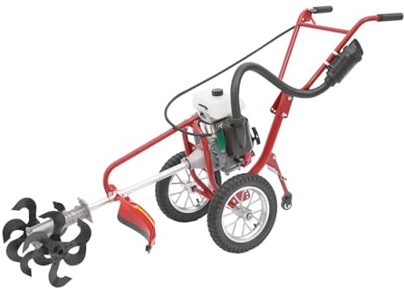 iezruiuo Motozappa a benzina, mini motozappa a 4 tempi, microcoltivatore | 63CC 4PS Motosega manuale 240 giri/min per fattorie, giardini, campi