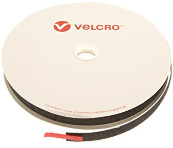 25mm Velcro® Brand Black PS14 Self Adhesive - Hook 25m Roll | Multiples Sent as Continuous Length
