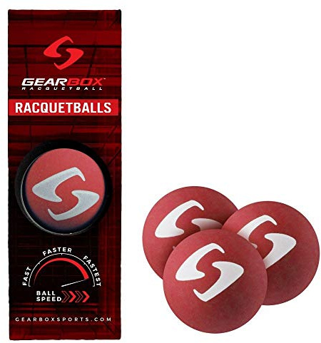 Gearbox Racquetball-Bälle (3er-Pack, rot)