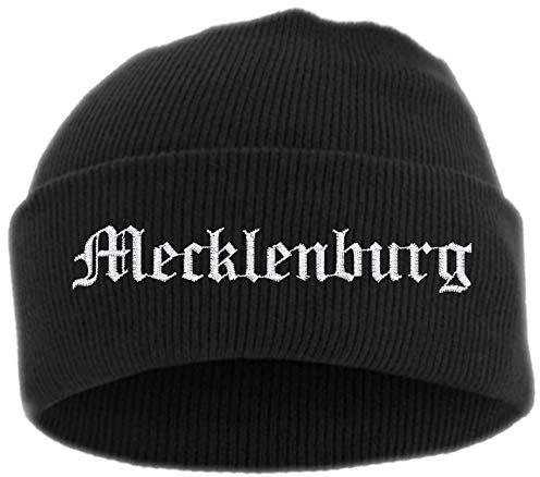HB_Druck Mecklenburg Umschlagmütze - Mütze - Bestickt - Einheitsgröße Schwarz