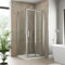 Luxura® 800 x 800mm Bifold Folding Shower Enclosure Door Screen for Wet Room Cubicle Enclosures, 6mm Safety Glass Space Saving, Framed, Polished Chrome