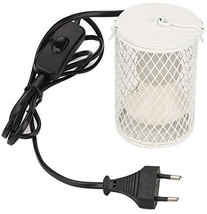 Haofy 100W Infrarot Keramik Strahler Wärmelampe für Reptilien Schildkröten Schlangen Eidechsen Frösche Küken mit EU Stecker und Aufhängehaken