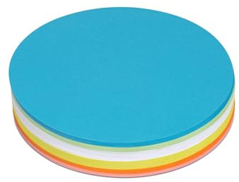 MAUL Moderationskarten rund weiß blau gelb grün orange rot Ideen Set | 120 Stück, Ø 13.5 cm, 150 g/m² Papier, blanko beidseitig, farbstarke Ideensammlung, ideal für Workshops