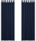 Deconovo Verdunkelungsvorhang Blickdicht Thermogardine Kälteschutz Schlaufen, 200x140 cm(HöhexBreite), Dunkelblau, 2er Set