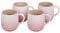 Le Creuset Lot de 4 tasses Heritage en grès - 370 ml - Rose coquillage
