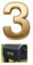 3D Mailbox Number, TopE Gold Waterproof Self Adhesive 3D Number Stickers House Room Door Number for Home Apartment Cabinet Table Mailbox Outdoor Indoor Use (3)