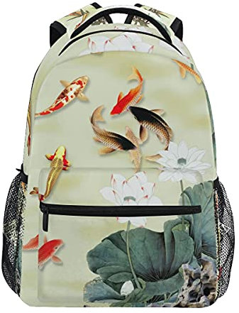 Jugar A La Piscina De Peces Relajarse Mochila Escolar Impermeable Mochilas Escolares para Estudiante Adolescentes Niñas Niños