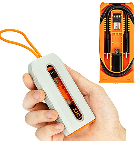 JJC Reisekabel Karte mit USB C Kabel Typ C Daten & PD Schnellladekabel + 3 Adapter (USB C auf USB A/Micro USB/Licht) + OTG Adapter - Daten Ladekabel Reise-Set