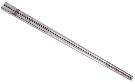 1 Paire de Baguettes en Métal Baguettes Réutilisables Baguettes Coréennes avec Motif de Gravure Baguettes en Acier Inoxydable Paquet de Couverts Baguettes Japonaises Réutilisables(1#)