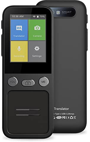 Djioyer Übersetzer, 138 Sprachen T16 Smart Sprachübersetzer Device Mit Foto Übersetzungsfunktion, Bidirektionale Übersetzungen WiFi Online, für Urlaub Lernen Reisen