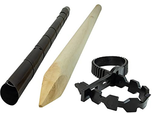 Woodside Tree Support Stake Pack, Garden Sapling/Fruit Tree/Shrub Stake with Tie & Sleeve