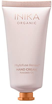 INIKA Organic Phytofuse Renew Hand Cream | Moisturising, Nourishing, Super Soft, Melts Instantly, Repairs Dry Skin, Cocoa Seed Butter, Hydrating and Emollient-rich. 75mL