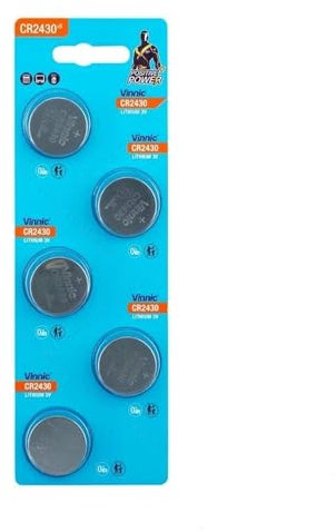 Vinnic CR2430 Lot de 5 Piles Bouton au Lithium 3 V