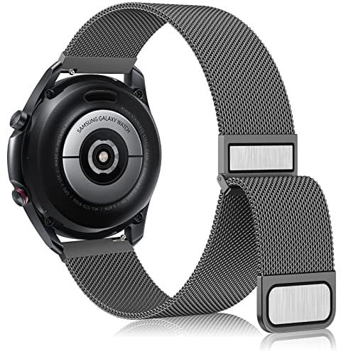 Replacement Strap compatible with Samsung Galaxy Watch 46mm / Watch 3 45mm / Gear S3 Frontier / S3 Classic, 22mm Metal Strap with Enhanced Magnet for Huawei Watch GT/GT 2 46mm (22mm, Space grey)