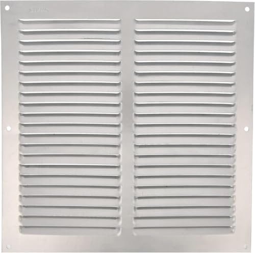 Amig - Square Aluminium Grille | Ventilation Grille for Exhaust Air | Ideal for Kitchen Ceiling and Bathroom | Dimensions: 250 x 250 mm | Colour: Silver