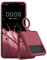 kwmobile Flip Soft Case kompatibel mit Samsung Galaxy Z Flip4 - Silikon Hülle für Foldable Handy - Handyhülle in Dark Rose