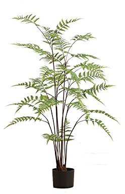 HASMI Künstliche Bonsai Künstlicher grüner Farn-Blatt-Baum, 47-Zoll-künstlicher Topfpflanze-Dekoration, gefälschter Baum for Home Office. Künstliche Pflanze
