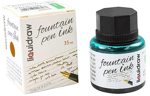 Liquidraw Fountain Pen Ink Bottles 10 Assorted Colours 35ml Inks Suitable for Calligraphy Ink Selection Available Black, Blue, Red, Green, Brown, Violet Purple, Yellow Etc ()