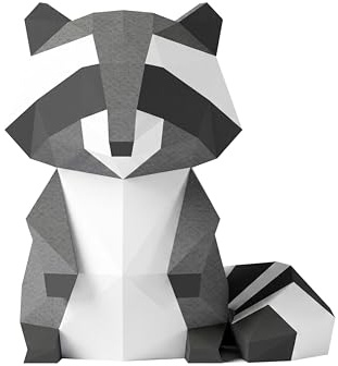 Yona DIY，Waschbär Papercraft Kit, papiermodell, 3D Origami Kit von Hand zusammenzubauen, Heimdekoration, Geschenk, Origami 3D, Papier Handwerk, Puzzle 3D