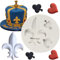 QDMOLDS Moules en silicone en forme de cœur fleur de lys pour décoration de gâteau, décoration de cupcakes, chocolat, bonbons, argile polymère, QD309