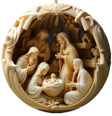 Decorazioni natalizie Albero di Natale appeso Ciondolo Natività Ornamento di Natale Per Neonati Regalo di Compleanno Baby Keepsakes