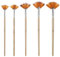 5 PCS Fan Brushes Paint Fan Brush for Painting Long Wood Handle Painting Brushes Paint with Nylon Hair Brushes Set Fan Brush for Acrylic Oil Watercolor Gouache Painting Kits