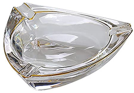 Cendrier fumeur décoration de la maison cendrier en verre transparent cendrier extérieur triangulaire en verre 17 x 5 cm cendrier décoratif