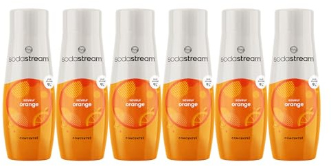 Concentrés SODASTREAM - Lot de 6 concentrés Orange - Jusqu'a 54L de boissons - 440 ml