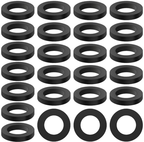 FOMGIIN 25 Piezas Arandelas de Manguera de Ducha, 19 mm Arandelas de Goma Juntas, Arandelas de Goma Para Manguera de Ducha, Sello de Arandela de Manguera para Conexión de Cabezal de Ducha y Manguera