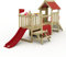 Wickey My First Playground 1 Kleinkind Spielturm, Klettergerüst, Garten Spielgerät für Kinder aus impregniertem Massivholz mit roter Rutsche und roter Plane