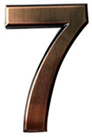 ZiYouao Hausnummer 0-9 Bronze digital zimmertürzahl BAU tür Fach Apartment Floor Hotel Nummer Aufkleber Teller Zeichen wanddekoration Hausnummernschild(7)