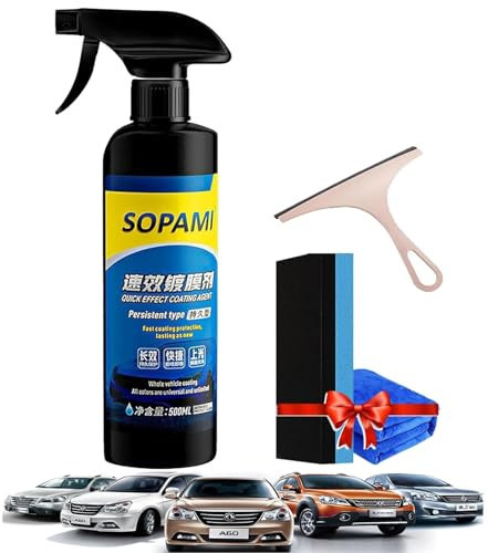 Sopami Car Coating Spray, Sopami Quick Effect Coating Agent, Multi-Functional Coating Renewal Agent Spray for Cars, Trucks, Motorcycles and More (1PCS)